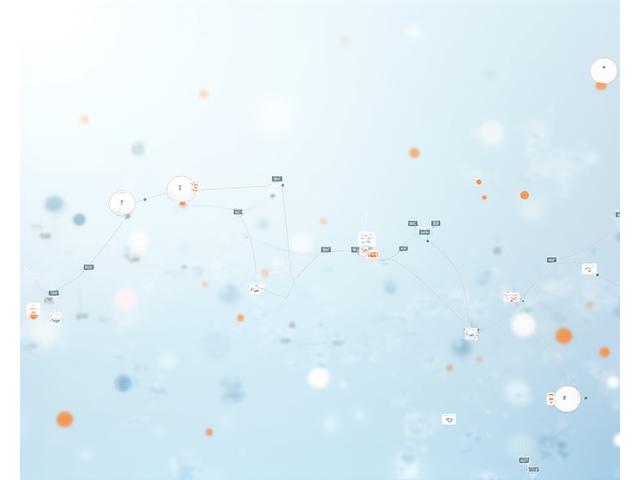 Abstract representation of a project timeline or campaign calendar with various tasks and milestones