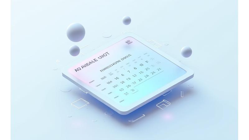 A digital calendar interface showing available time slots for booking a consultation, highlighting collaboration