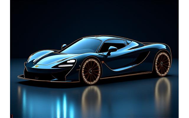 An interactive 3D car configurator on a website, showing a sports car being customized in real-time.