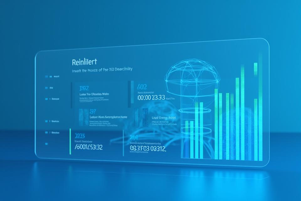 A futuristic dashboard displaying real-time 3D rendering performance metrics like FPS, load times, and polygon counts, indicating optimization efficiency.