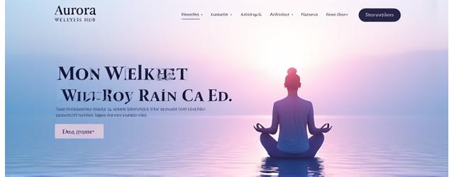 Screenshot of Aurora Wellness website with calm aesthetic
