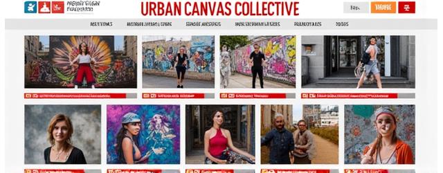 Screenshot of Urban Canvas art collective website