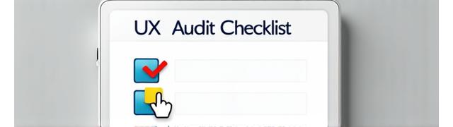 Checklist on tablet screen with UX elements