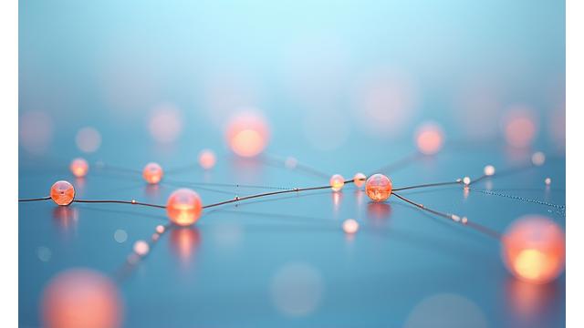Abstract depiction of digital cookies and data connections, representing website tracking.