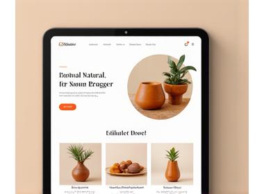 Screenshot of 'EcoBreeze Living' minimalist e-commerce store with natural product imagery and fast loading times.