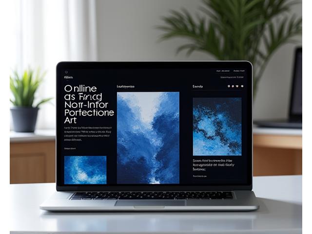 Screenshot of 'Evelyn Reed Art Collective' website, demonstrating a clean, dark-themed portfolio with high-resolution abstract art, integrated blog, and events section.
